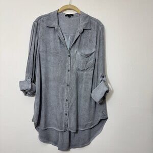 Velvet Heart Button-Down Shirt Women’s Size L Tie-Dye Long Sleeve Lightweight